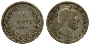 10 Cent Regno dei Paesi Bassi (1815 - ) Argento Guglielmo III dei Paesi Bassi