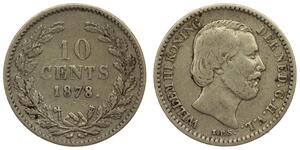 10 Cent Regno dei Paesi Bassi (1815 - ) Argento Guglielmo III dei Paesi Bassi