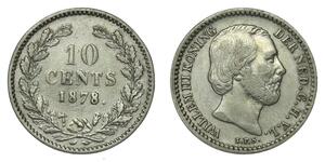 10 Cent Regno dei Paesi Bassi (1815 - ) Argento Guglielmo III dei Paesi Bassi