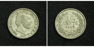 10 Cent Regno dei Paesi Bassi (1815 - ) Argento Guglielmo III dei Paesi Bassi