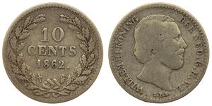 10 Cent Regno dei Paesi Bassi (1815 - ) Argento Guglielmo III dei Paesi Bassi