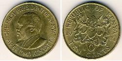 10 Cent Kenia (1963 - ) Bronce 