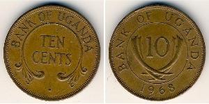 10 Cent Uganda (1962 - ) Bronze 