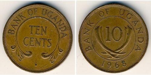 10 Cent Uganda (1962 - ) Bronze 
