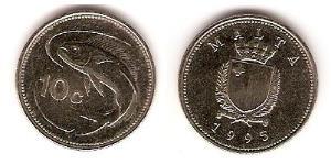 10 Cent Malta (1964 - ) Copper/Nickel 