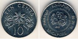 10 Cent Singapore (1965 - ) Copper/Nickel 