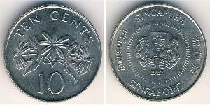 10 Cent Singapore (1965 - ) Copper/Nickel 