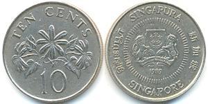 10 Cent Singapore (1965 - ) Copper/Nickel 