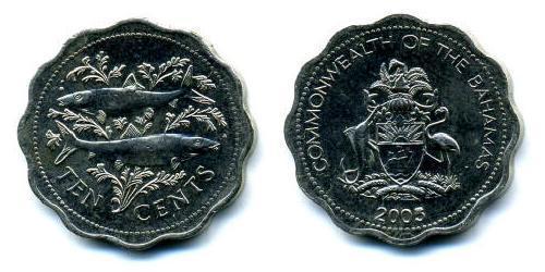10 Cent Bahamas (1973 - ) Kupfer/Nickel 