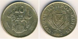 10 Cent Chipre (1960 - ) Latón 