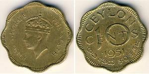 10 Cent Sri Lanka (1948 - ) Messing Georg VI (1895-1952)