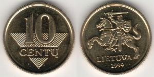 10 Cent Lituanie (1991 - ) Nickel/Laiton 