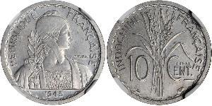 10 Cent Indochina francesa (1887-1954) Níquel/Aluminio 