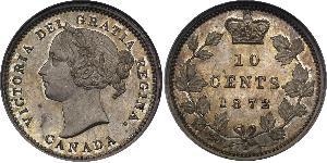 10 Cent Canadá Plata Victoria (1819 - 1901)