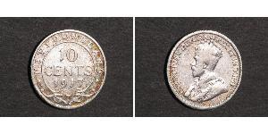 10 Cent Canadá Plata Jorge V (1865-1936)