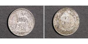 10 Cent Indochina francesa (1887-1954) Plata 
