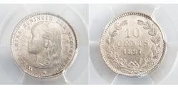 10 Cent Reino de los Países Bajos (1815 - ) Plata Guillermina de los Países Bajos(1880 - 1962)