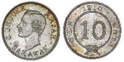 10 Cent Sarawak Plata 