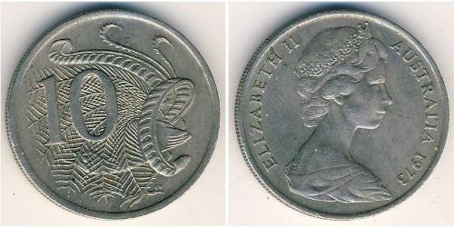 10 Cent Australia (1939 - ) Rame/Nichel Elisabetta II (1926-2022)