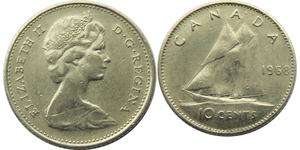 10 Cent Kanada Silber Elizabeth II (1926-2022)
