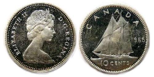 10 Cent Kanada Silber Elizabeth II (1926-2022)