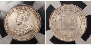 10 Cent Straits Settlements (1826 - 1946) Silber George V (1865-1936)