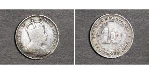 10 Cent Straits Settlements (1826 - 1946) Silber Eduard VII (1841-1910)