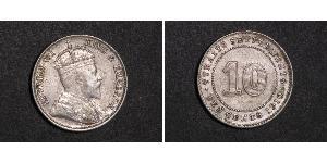 10 Cent Straits Settlements (1826 - 1946) Silber Eduard VII (1841-1910)
