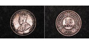 10 Cent British Honduras (1862-1981) Silver George V of the United Kingdom (1865-1936)