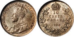 10 Cent Canada Silver George V of the United Kingdom (1865-1936)