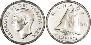 10 Cent Canada Silver George VI (1895-1952)