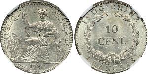 10 Cent French Indochina (1887-1954) Silver 