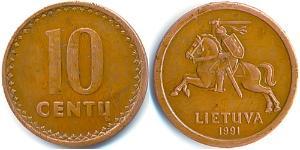 10 Cent Lituania (1991 - ) Tin/Rame/Zinco 