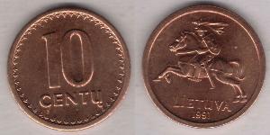 10 Cent Lituania (1991 - ) Tin/Rame/Zinco 