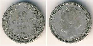 10 Cent Kingdom of the Netherlands (1815 - )  Wilhelmina of the Netherlands (1880 - 1962)