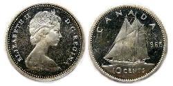 10 Цент Канада Срібло Єлизавета II (1926-2022)