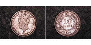 10 Cent British Honduras (1862-1981) 銀 乔治六世 (1895-1952)