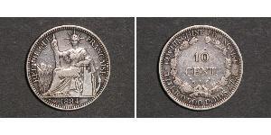 10 Cent French Indochina (1887-1954) 銀 