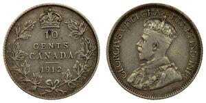 10 Cent 加拿大 銀 乔治五世  (1865-1936)