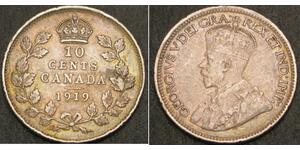 10 Cent 加拿大 銀 乔治五世  (1865-1936)