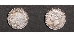 10 Cent 紐芬蘭與拉布拉多 銀 维多利亚 (英国君主)