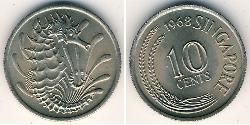 10 Cent 新加坡 镍/銅 
