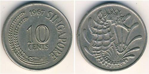 10 Cent 新加坡 / 加拿大 銅/镍 伊丽莎白二世 (1926-2022)