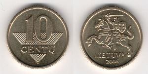 10 Cent 立陶宛 黃銅/镍 