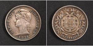 10 Centavo Première République portugaise (1910 - 1926) Argent 