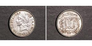 10 Centavo République dominicaine Argent 