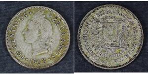 10 Centavo République dominicaine Argent 