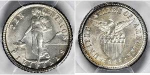 10 Centavo Filippine Argento 
