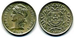 10 Centavo Prima repubblica portoghese (1910 - 1926) Argento 