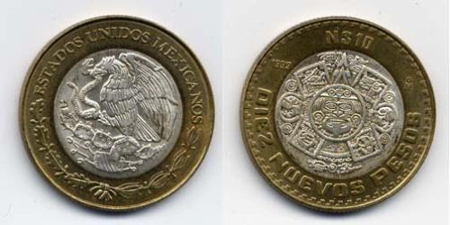 10 Centavo Messico (1867 - ) Bimetal 